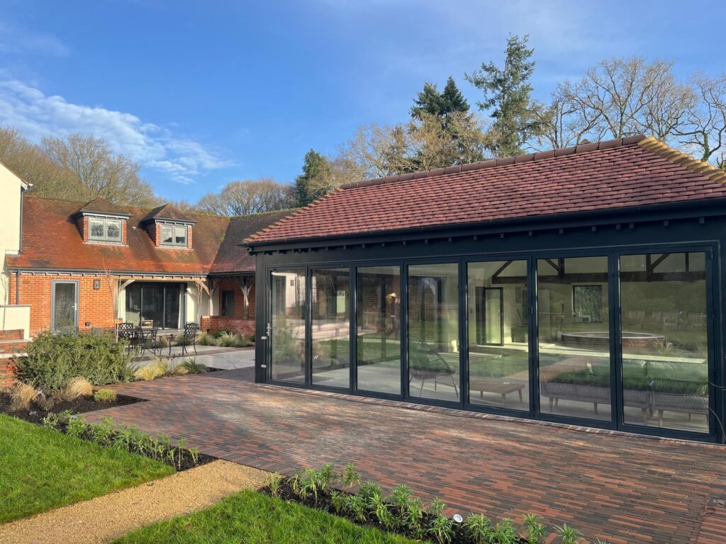 Completed home extension exterior in Henley