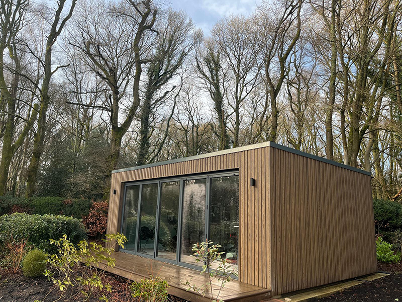 Modern garden room exterior with bespoke design