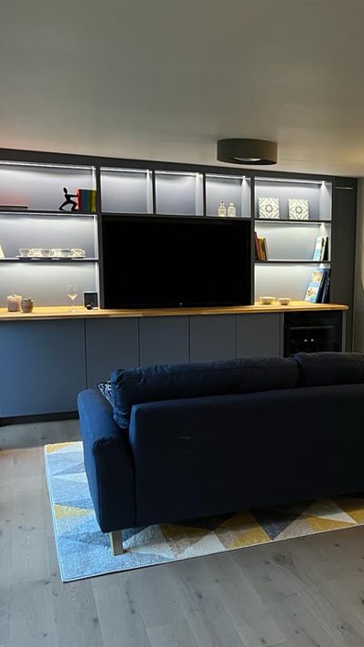 bespoke garden room interior completed in buckinghamshire